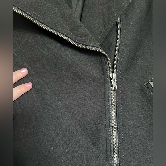 Moto Zip up black jacket by LOFT - Picture 2 of 4